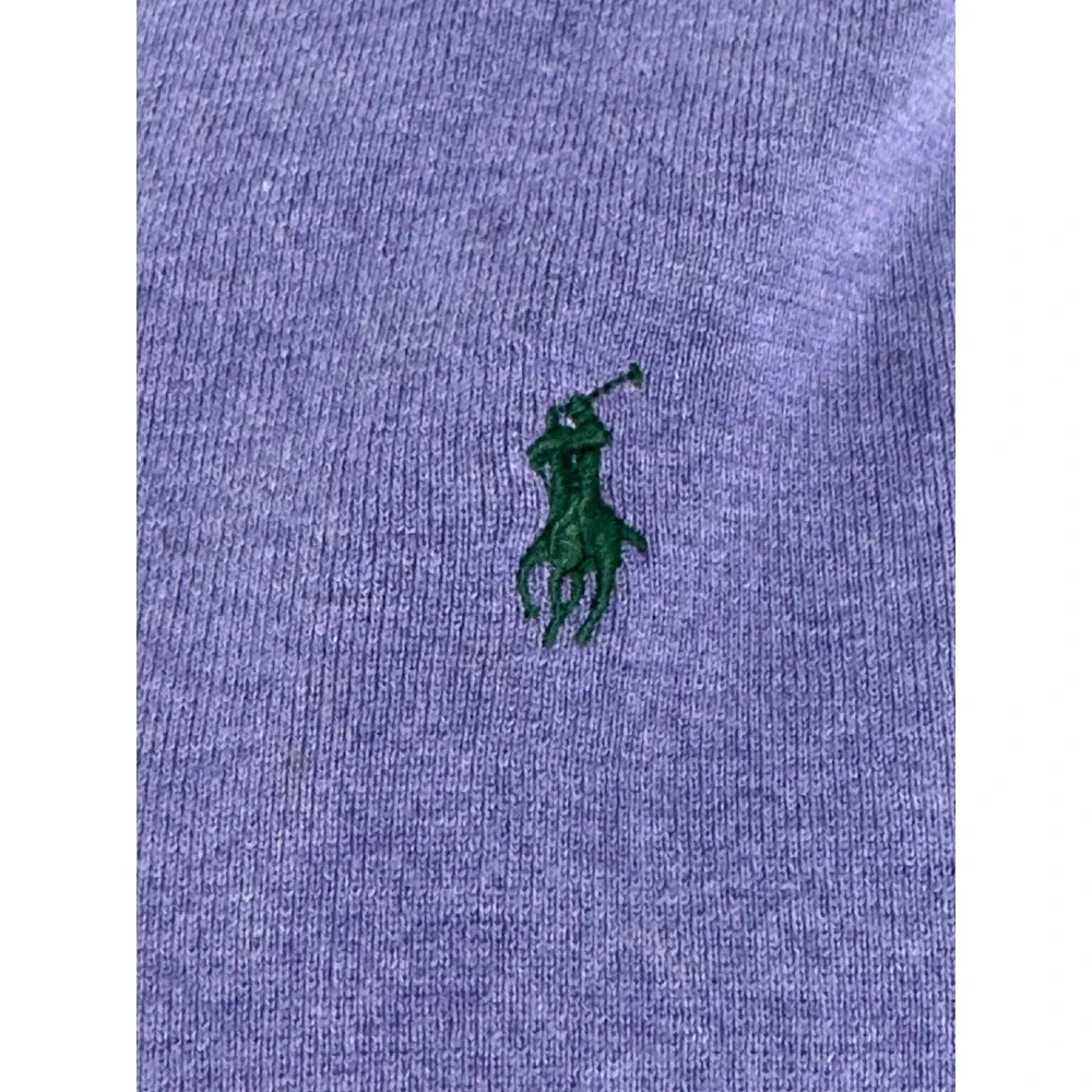 Polo‎ Ralph Lauren V-Neck Sweater Mens XL Purple Pima Cotton Preppy Old Money